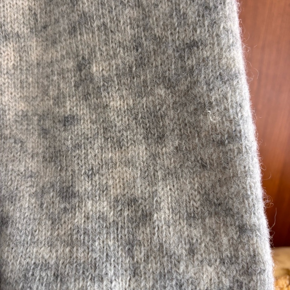 Vintage Van Heusen Heather Grey 100% Shetland Virgin Wool Crewneck Sweater XL - Picture 7 of 8